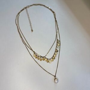 Chain Necklace Layered Set, Gold, 18" + 3"